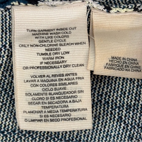 RACHEL Rachel Roy Blue and Cream Knit Top - Picture 9 of 9